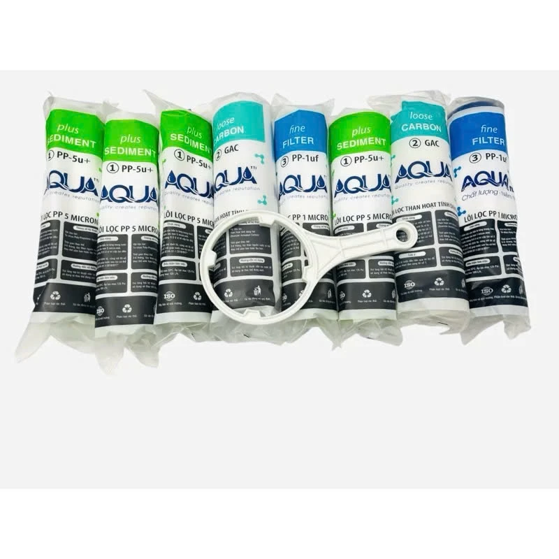 Combo 8 Lõi AQUA ( 4 Lõi 1, 2 Lõi 2, 2 Lõi 3 )Tặng 1 Tay Vặn